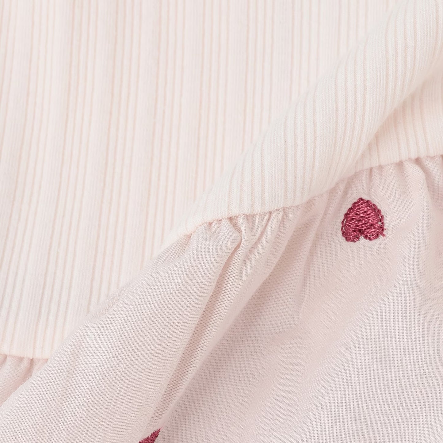 日本童裝 pe#main 心形刺繡拼接連身裙 80-130cm 女童款 夏季 DRESSES