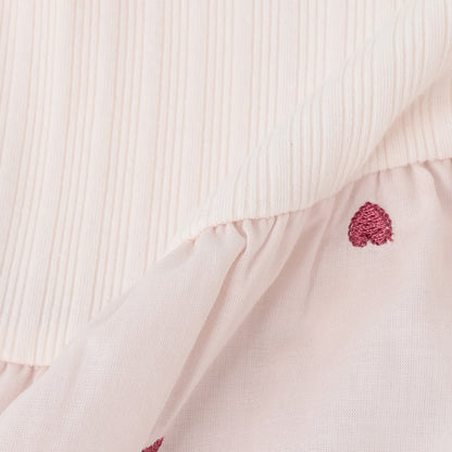 日本童裝 pe#main 心形刺繡拼接連身裙 80-130cm 女童款 夏季 DRESSES