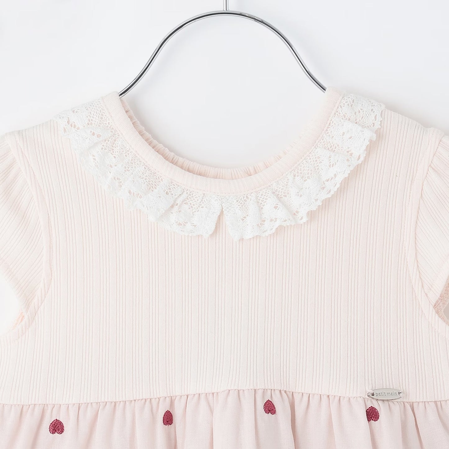 日本童裝 pe#main 心形刺繡拼接連身裙 80-130cm 女童款 夏季 DRESSES
