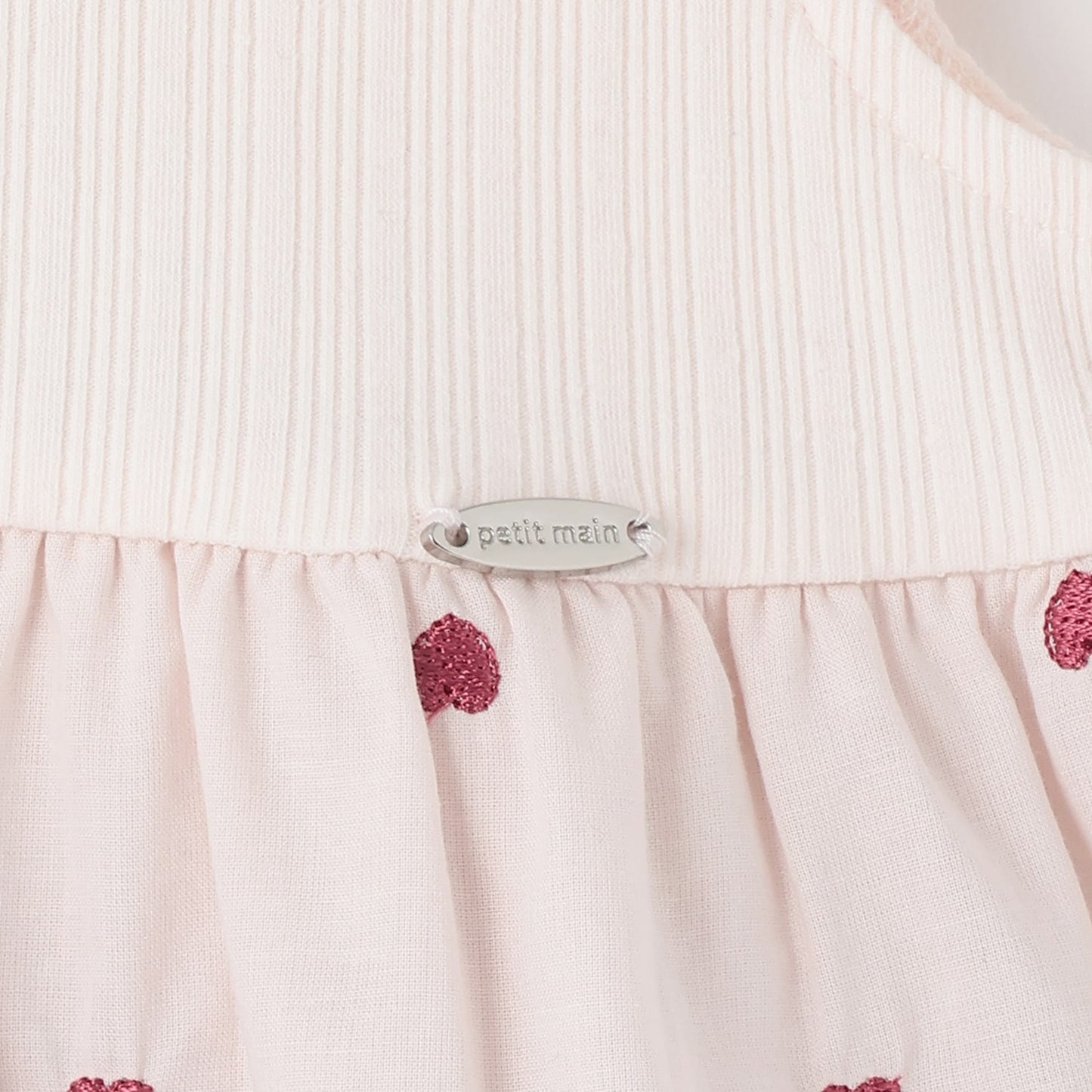 日本童裝 pe#main 心形刺繡拼接連身裙 80-130cm 女童款 夏季 DRESSES