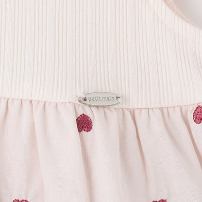 日本童裝 pe#main 心形刺繡拼接連身裙 80-130cm 女童款 夏季 DRESSES