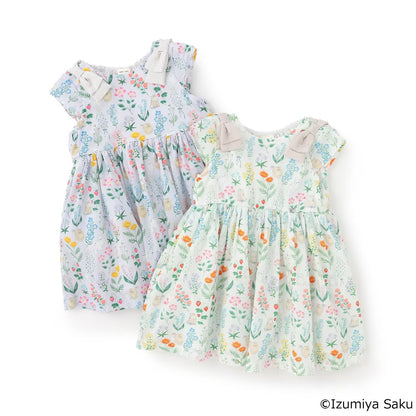 日本童裝 pe#main x【泉屋作】肩帶印花連身裙 80-130cm 女童款 夏季 DRESSES