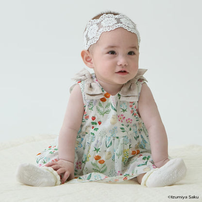 日本童裝 pe#main x【泉屋作】肩帶印花連身裙 80-130cm 女童款 夏季 DRESSES