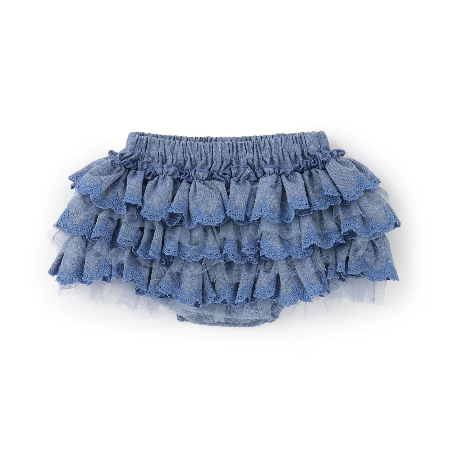 日本童裝 pe#main 蕾絲荷葉邊裙褲 70-80cm 女童款 初生嬰兒 夏季 PANTS