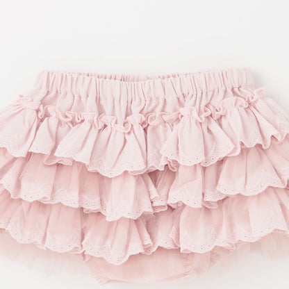 日本童裝 pe#main 蕾絲荷葉邊裙褲 70-80cm 女童款 初生嬰兒 夏季 PANTS