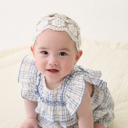 日本童裝 pe#main 格紋荷葉邊連衣 70-80cm 女童款 初生嬰兒 夏季 Jumpsuit