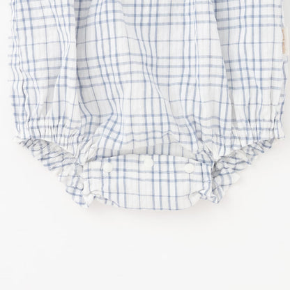 日本童裝 pe#main 格紋荷葉邊連衣 70-80cm 女童款 初生嬰兒 夏季 Jumpsuit
