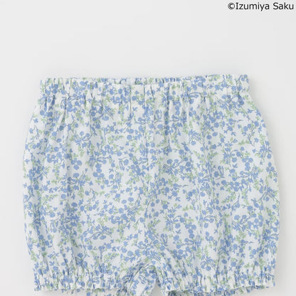 日本童裝 pe#main x【泉屋作】蕾絲褶皺刺繡兩件套裝 70-80cm 女童款 初生嬰兒 夏季 TOPS PANTS