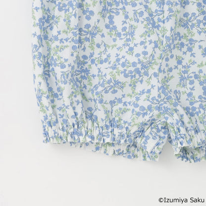 日本童裝 pe#main x【泉屋作】蕾絲褶皺刺繡兩件套裝 70-80cm 女童款 初生嬰兒 夏季 TOPS PANTS