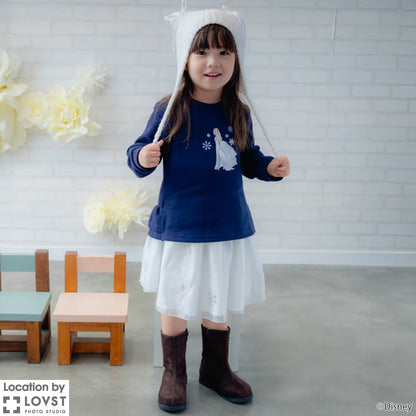 日本童裝 pe#main x Disney Princess 公主印花衛衣 90-130cm 女童款 秋季 TOPS