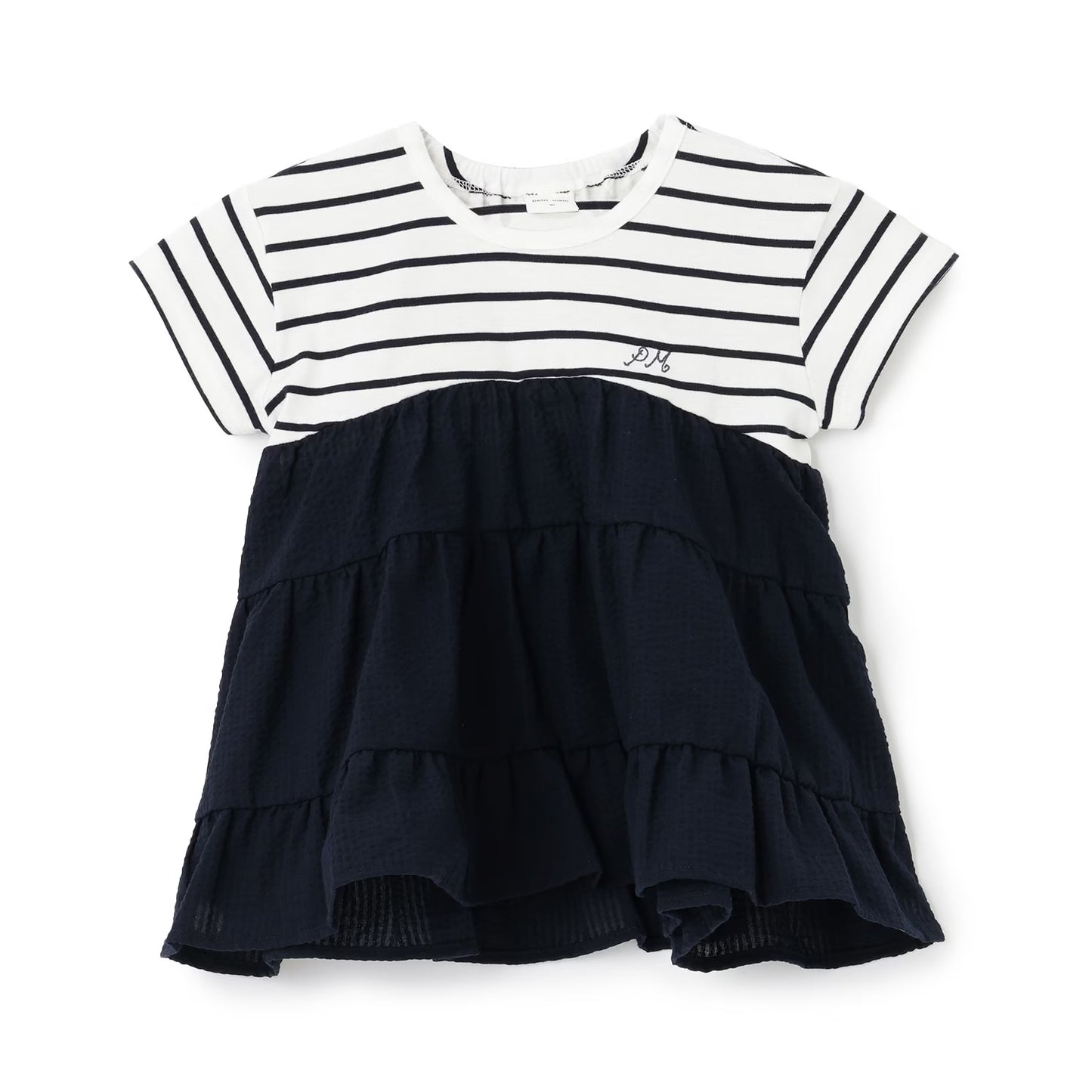 日本童裝 pe#main 拼接上衣 80-130cm 女童款 夏季 TOPS
