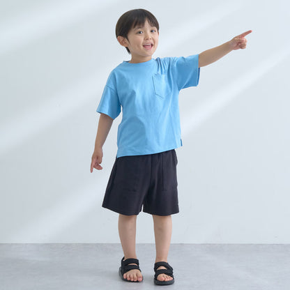 日本童裝 b・R# 防污系列 速乾系列 防UV 寬鬆基礎款口袋上衣 100-150cm 男童款 夏季 TOPS