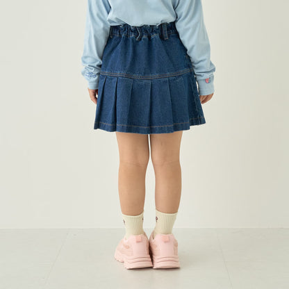 日本童裝 Ly# mine 牛仔百摺裙 100-140cm 女童款 秋季 SKIRTS