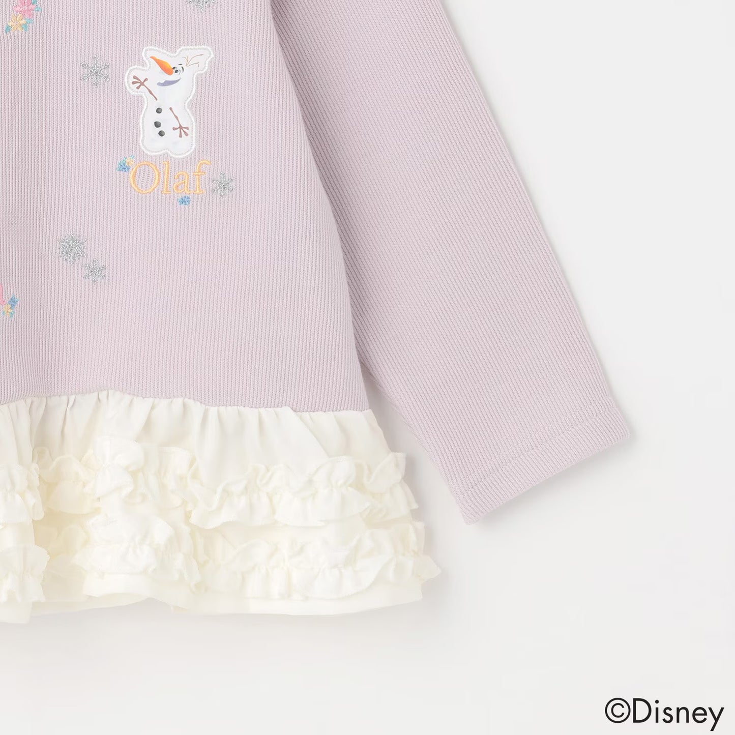 日本童裝 pe#main x Disney Frozen花邊上衣 80-130cm 女童款 冬季 TOPS