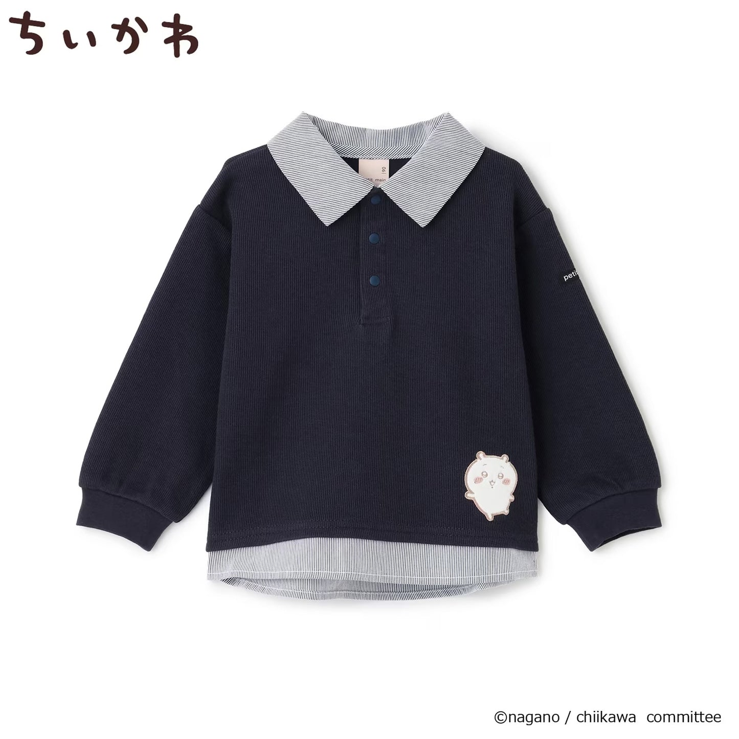 日本童裝 pe#main x Chiikawa 假兩件拼接上衣 80-110cm 男童款 夏季 TOPS