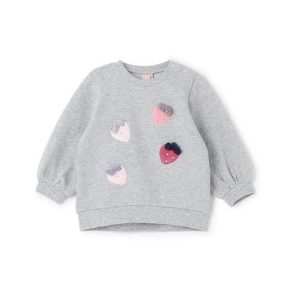 日本童裝 pe#main 士多啤梨圖案衛衣 80-130cm 女童款 冬季 TOPS