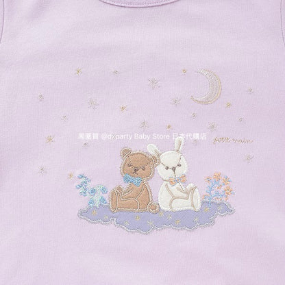 Japanese children's clothing pe#main Starry sky pupu &amp; tete tops 80-130cm girls summer TOPS 