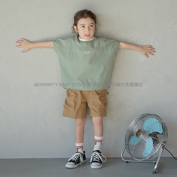 日本童裝 b・R#  寬鬆尼龍短袖上衣 100-150cm 男童款 夏季 TOPS