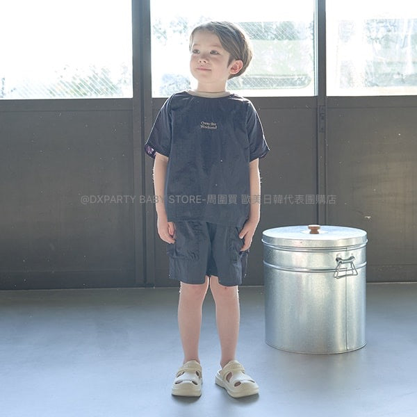 日本童裝 b・R#  寬鬆尼龍短袖上衣 100-150cm 男童款 夏季 TOPS