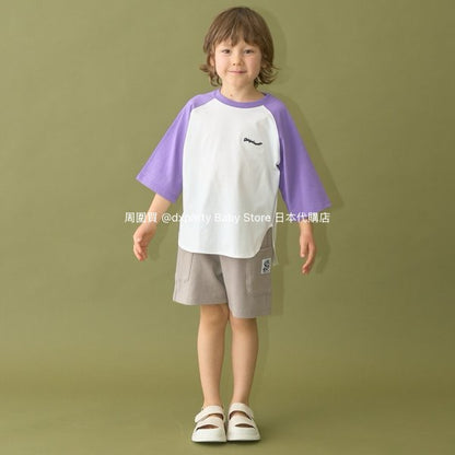 Japanese children's clothing b・R# casual double side pocket shorts 100-140cm boys/girls spring and summer PANTS 