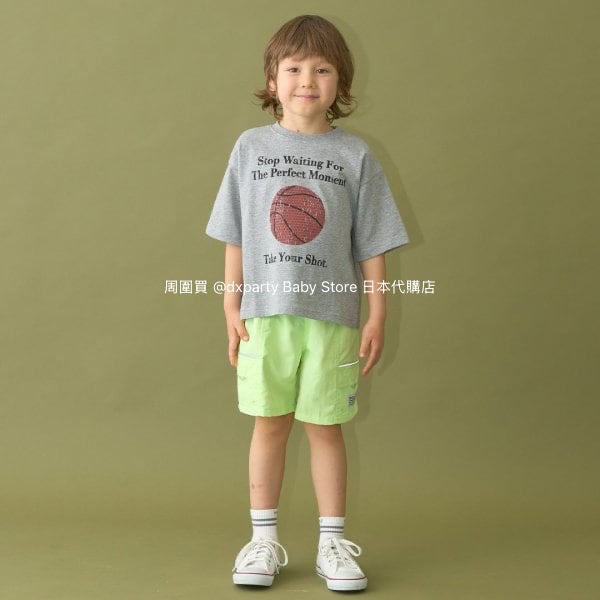 Japanese children's clothing b・R# water-absorbing quick-drying series contact cool print short-sleeved top 100-150cm boys/girls spring and summer TOPS 