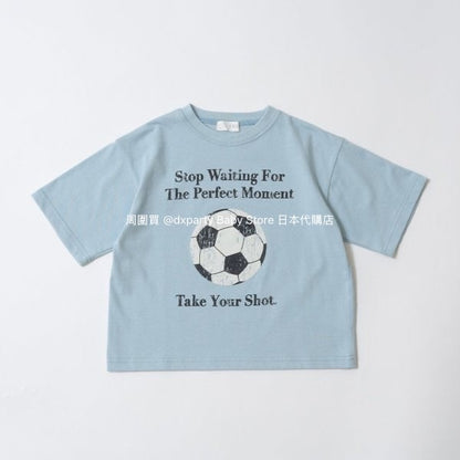 Japanese children's clothing b・R# water-absorbing quick-drying series contact cool print short-sleeved top 100-150cm boys/girls spring and summer TOPS 