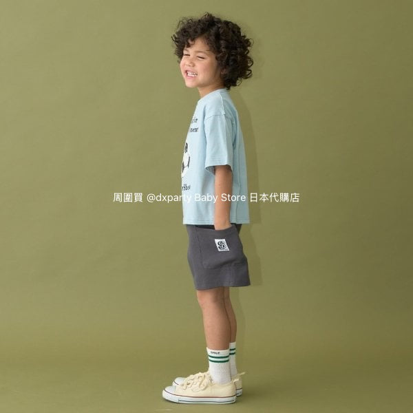 Japanese children's clothing b・R# water-absorbing quick-drying series contact cool print short-sleeved top 100-150cm boys/girls spring and summer TOPS 