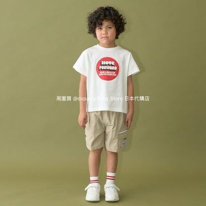 Japanese children's clothing b・R# water-absorbing quick-drying series touch cool letter print short-sleeved top 100-150cm boys/girls spring and summer TOPS 