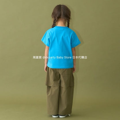 Japanese children's clothing b・R# water-absorbing quick-drying series touch cool letter print short-sleeved top 100-150cm boys/girls spring and summer TOPS 