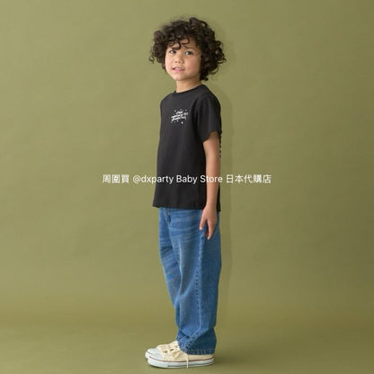 Japanese children's clothing b・R# water-absorbing quick-drying series touch cool letter print short-sleeved top 100-150cm boys/girls spring and summer TOPS 