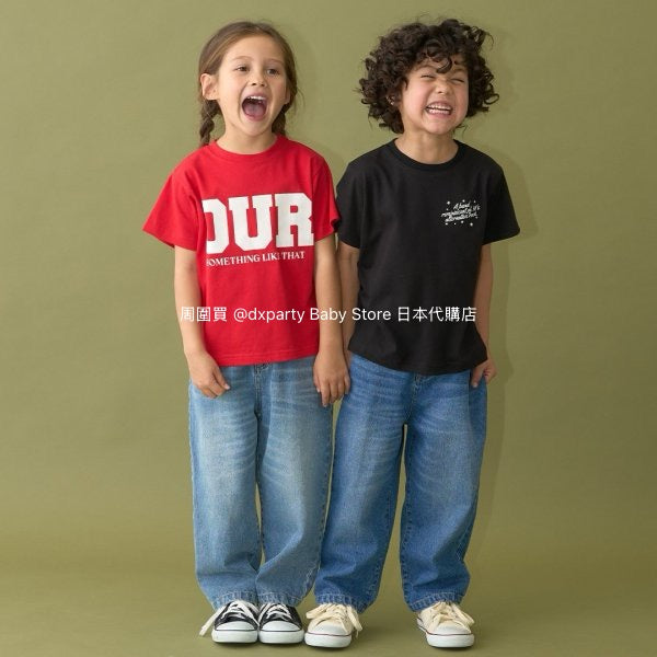 Japanese children's clothing b・R# water-absorbing quick-drying series touch cool letter print short-sleeved top 100-150cm boys/girls spring and summer TOPS 