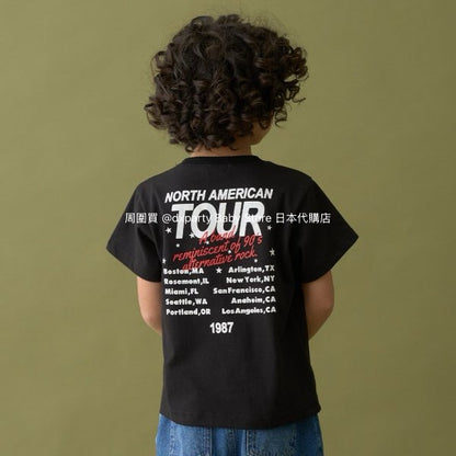 Japanese children's clothing b・R# water-absorbing quick-drying series touch cool letter print short-sleeved top 100-150cm boys/girls spring and summer TOPS 