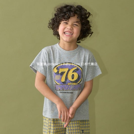 Japanese children's clothing b・R# water-absorbing quick-drying series touch cool letter print short-sleeved top 100-150cm boys/girls spring and summer TOPS 