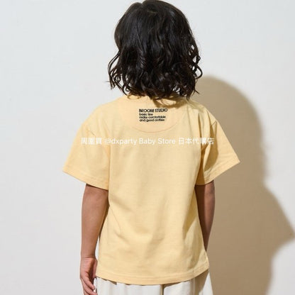 Japanese children's clothing b・R# water-absorbing quick-drying series touch cool solid color pocket short-sleeved top 100-150cm boys/girls spring and summer TOPS 
