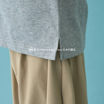 Japanese children's clothing b・R# water-absorbing quick-drying series touch cool solid color pocket short-sleeved top 100-150cm boys/girls spring and summer TOPS 