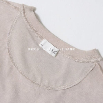 Japanese children's clothing b・R# water-absorbing quick-drying series touch cool solid color pocket short-sleeved top 100-150cm boys/girls spring and summer TOPS 