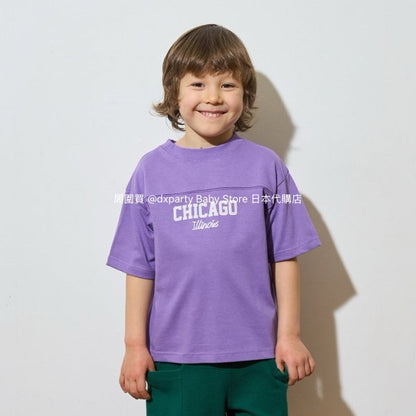 Japanese children's clothing b・R# 2Way two-piece quick-drying series cool contact letter short-sleeved top 100-150cm boys/girls spring and summer TOPS 