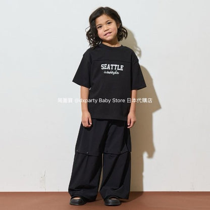 Japanese children's clothing b・R# 2Way two-piece quick-drying series cool contact letter short-sleeved top 100-150cm boys/girls spring and summer TOPS 