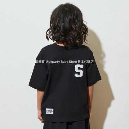 Japanese children's clothing b・R# 2Way two-piece quick-drying series cool contact letter short-sleeved top 100-150cm boys/girls spring and summer TOPS 