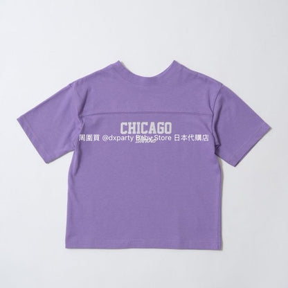 Japanese children's clothing b・R# 2Way two-piece quick-drying series cool contact letter short-sleeved top 100-150cm boys/girls spring and summer TOPS 