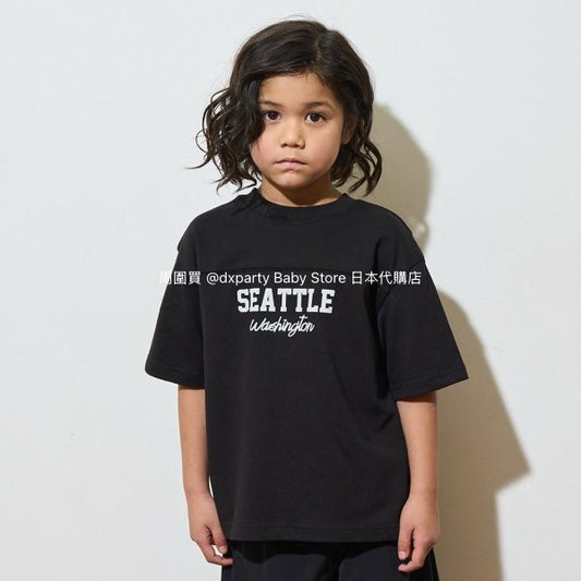 Japanese children's clothing b・R# 2Way two-piece quick-drying series cool contact letter short-sleeved top 100-150cm boys/girls spring and summer TOPS 