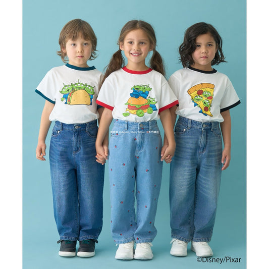 Japanese children's clothing b・R# x Disney quick-drying series cool-to-the-touch short-sleeved tops 100-140cm boys/girls spring/summer TOPS 