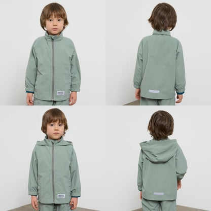 Japanese children's clothing b・R# waterproof windbreaker with storage pocket 100-140cm Boys/Girls Spring OUTERWEAR Waterproof Series 