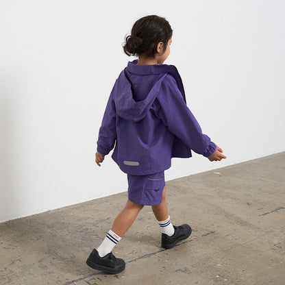 Japanese children's clothing b・R# waterproof windbreaker with storage pocket 100-140cm Boys/Girls Spring OUTERWEAR Waterproof Series 
