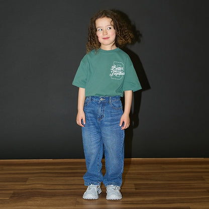 Japanese children's clothing b・R# contact cool water absorption quick dry series letter print top 100-150cm boys/girls summer TOPS 
