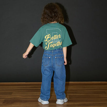 Japanese children's clothing b・R# contact cool water absorption quick dry series letter print top 100-150cm boys/girls summer TOPS 