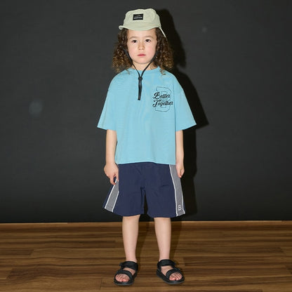 Japanese children's clothing b・R# contact cool water absorption quick dry series letter print top 100-150cm boys/girls summer TOPS 