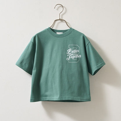 Japanese children's clothing b・R# contact cool water absorption quick dry series letter print top 100-150cm boys/girls summer TOPS 