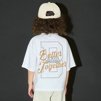 Japanese children's clothing b・R# contact cool water absorption quick dry series letter print top 100-150cm boys/girls summer TOPS 