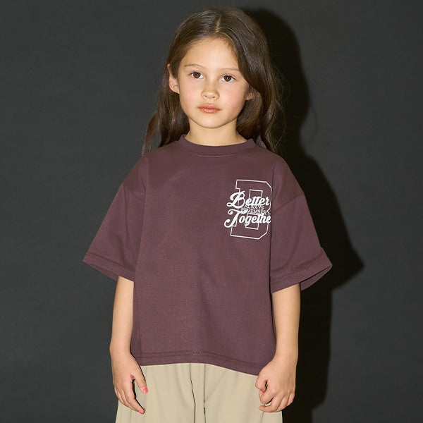 Japanese children's clothing b・R# contact cool water absorption quick dry series letter print top 100-150cm boys/girls summer TOPS 